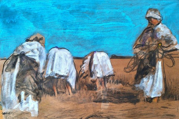 Ilia Balavadze, In the Field, 2024, Mixed Media on Paper-CHG-2037876