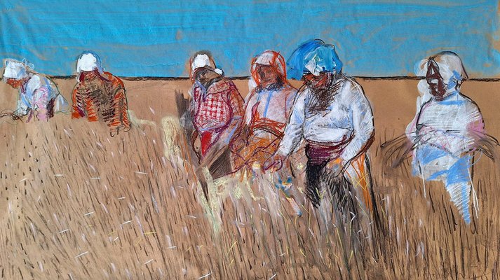 Ilia Balavadze, In the Field, 2024, Mixed Media on Paper-CHG-2037864