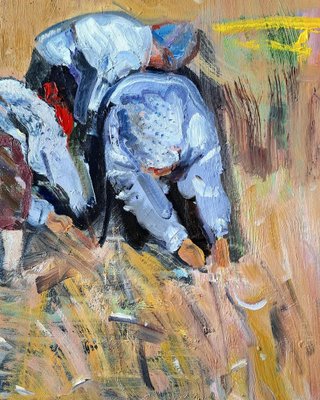 Ilia Balavadze, In the Field, 2024, Oil on Board-CHG-2037874