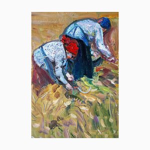 Ilia Balavadze, In the Field, 2024, Oil on Board-CHG-2037871