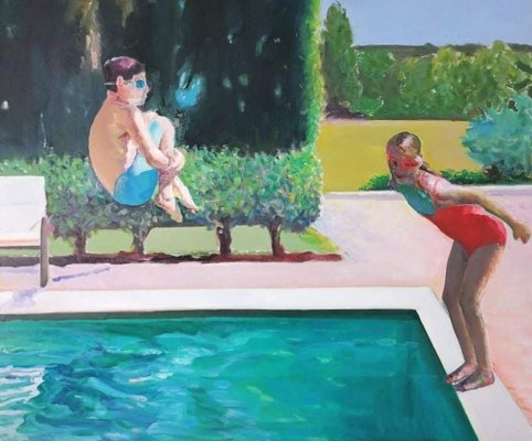 Ilia Balavadze, The Pool, 2024, Oil on Canvas-CHG-2037631