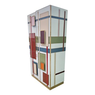 Illuminated and Mirrored Pantry Wardrobe, 1980s-BEW-1766140