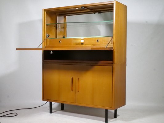 Illuminated Cherry Dressing Table with Folding Function from Hülsta, 1980s-LVS-1779683