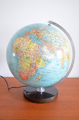 Illuminated Glass Globe from EN Columbus Globus Ehapa, Denmark, 1950s-OV-1001187