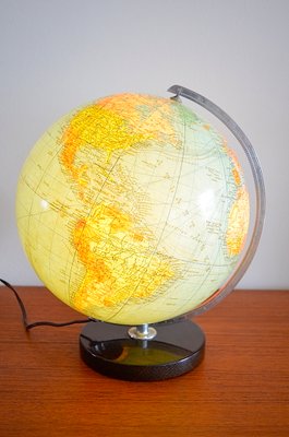 Illuminated Glass Globe from EN Columbus Globus Ehapa, Denmark, 1950s-OV-1001187