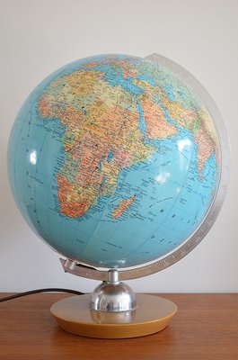 Illuminated Glass Globe from Jro Verlag München, 1950s-OV-1290767