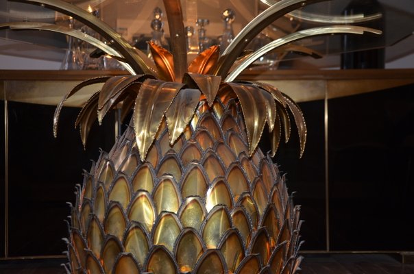 Illuminated Glass Pineapple Dining Table from Maison Jansen, 1970s-QVR-556443