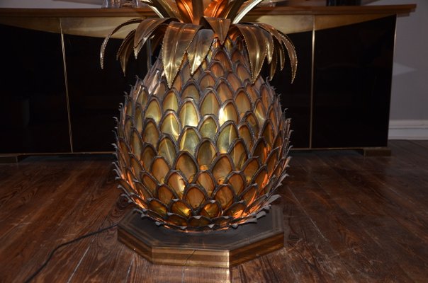 Illuminated Glass Pineapple Dining Table from Maison Jansen, 1970s-QVR-556443