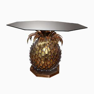 Illuminated Glass Pineapple Dining Table from Maison Jansen, 1970s-QVR-556443