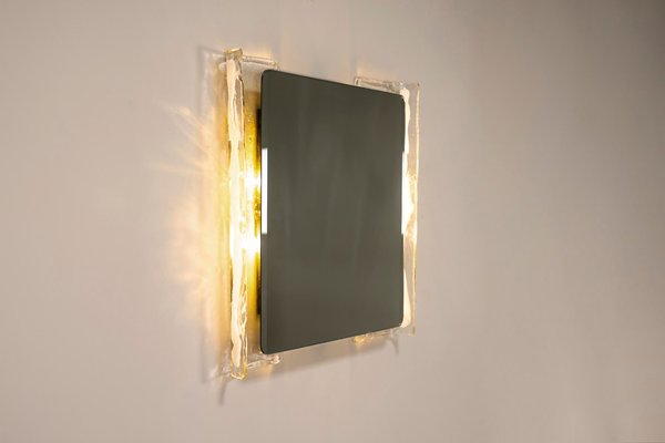 Illuminated Mirror in Murano and Metal from Mazzega, 1970s-UQV-2020305