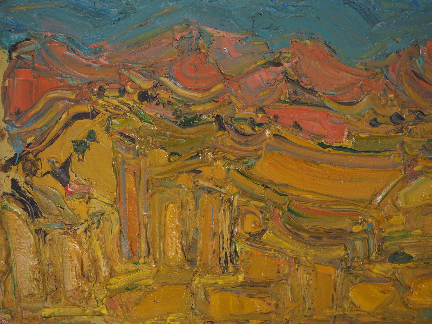 Illuminated Valley Oil on Panel by André Cottavoz