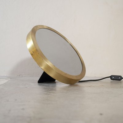 Illuminating Infinity Mirror with Brass Frame, 1970s-JQO-1824370