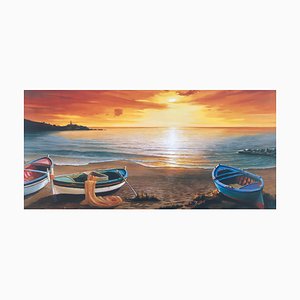 Image at Sunset, Print on MDF Board-WQQ-1363983