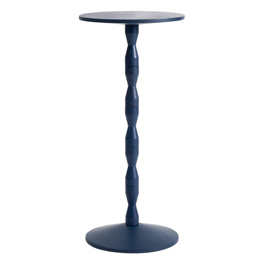 Pedestal side table, blue