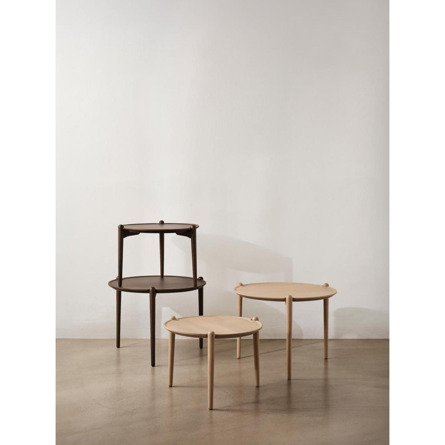 Design House Stockholm Aria Coffee Table Ø50 Low Dark Oak