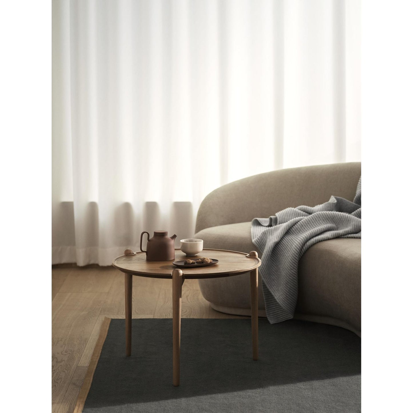 Design House Stockholm Aria Coffee Table Ø60 High Dark Oak