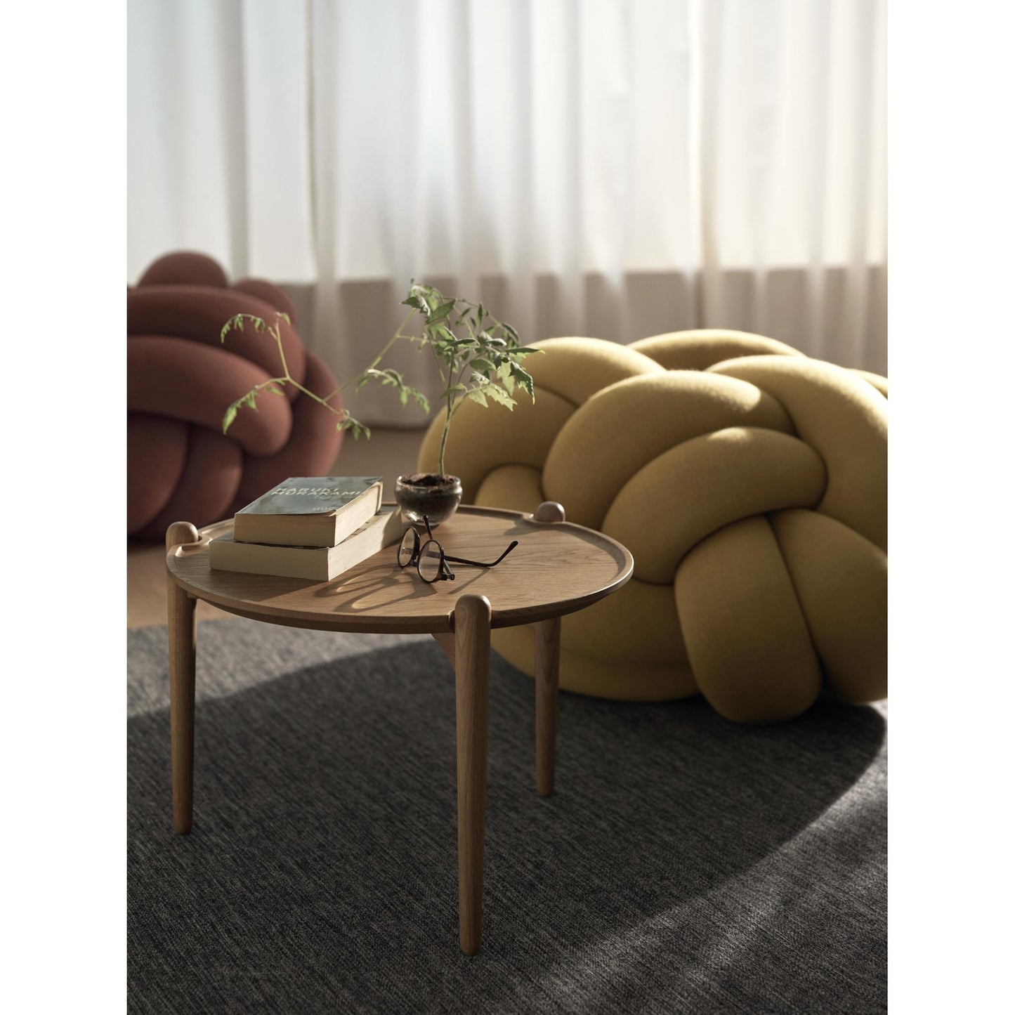 Design House Stockholm Aria Coffee Table Ø50 Low Light Oak