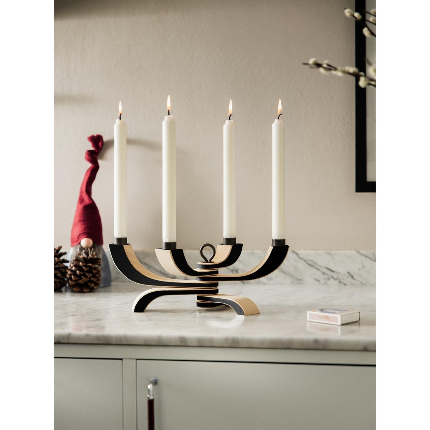 Design House Stockholm Nordic Light 4-Arms Candlestick Black