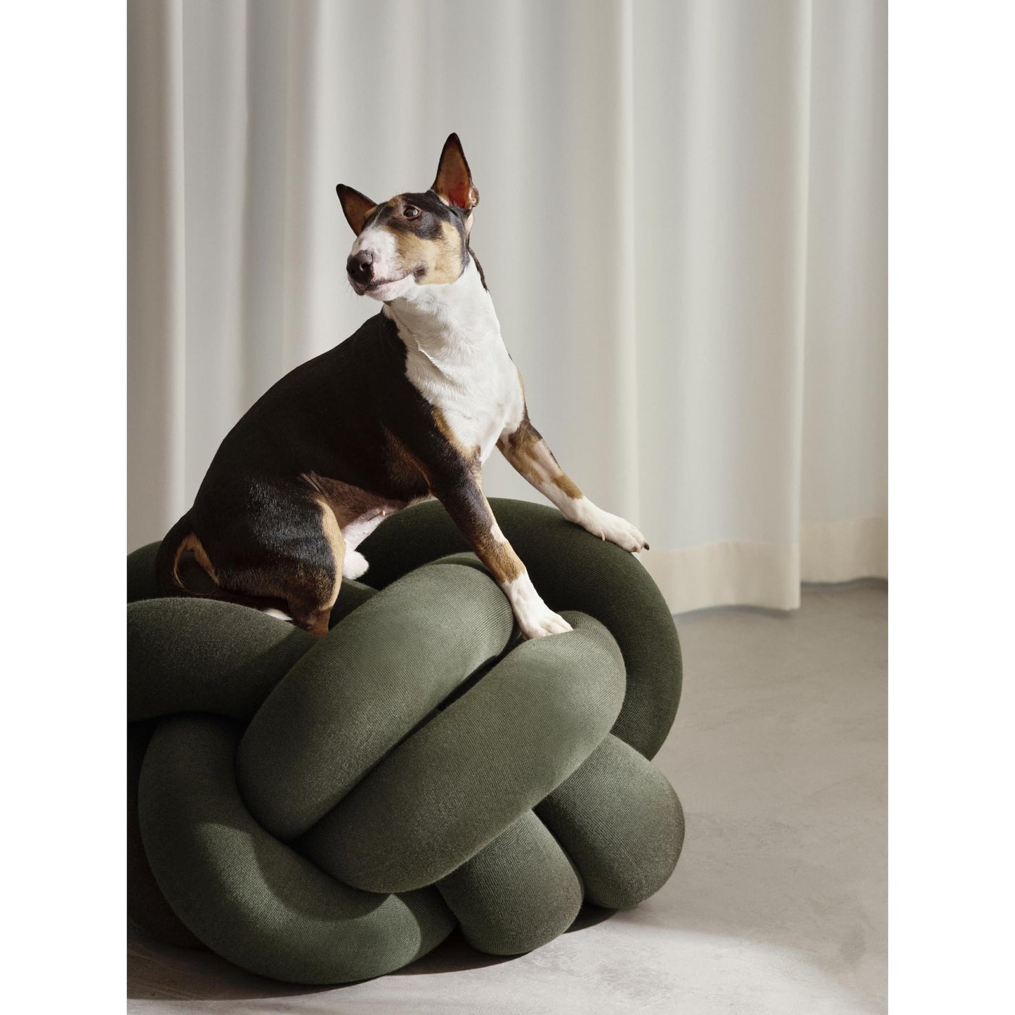 Design House Stockholm Knot Pillow XL Forest Green