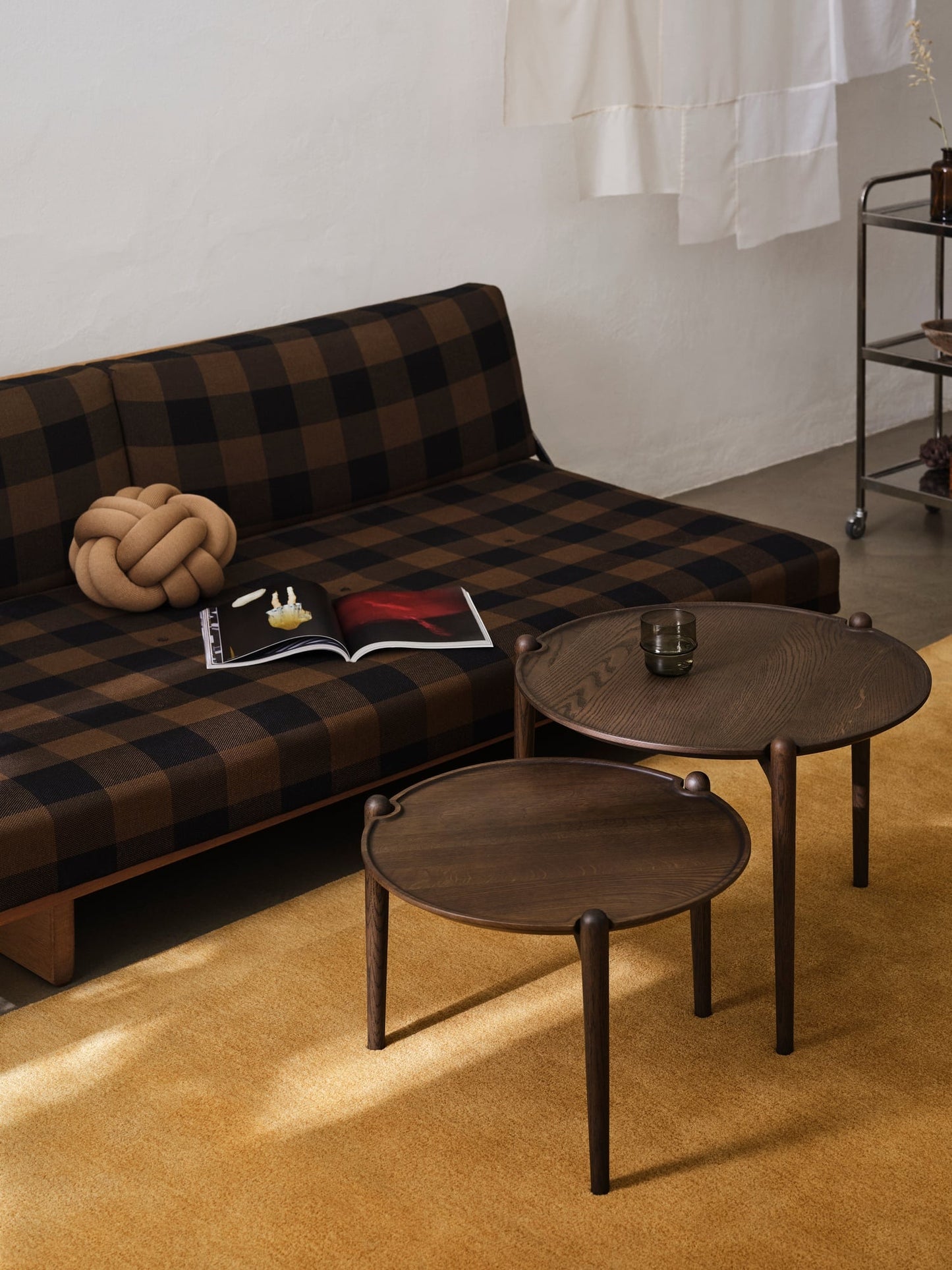 Aria coffee table, 50 cm, low, dark oak