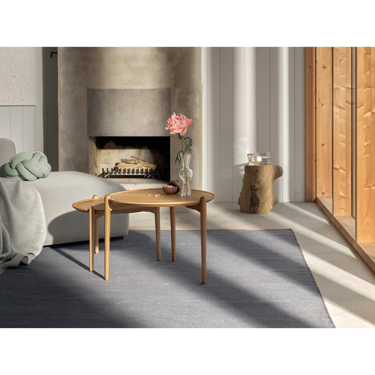 Design House Stockholm Aria Coffee Table Ø50 Low Dark Oak