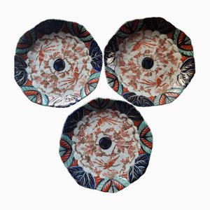 Imari Plates with Bird Decorations and Foliage, 1890s, Set of 3-GSF-1812476