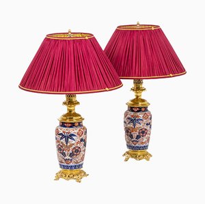 Imari Porcelain & Gilt Bronze Table Lamps, 1880, Set of 2-CEJ-1168509