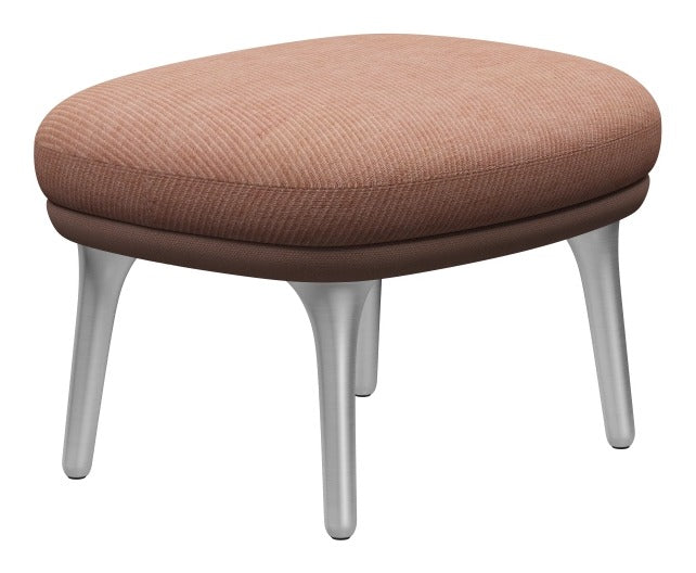 [국내재고] Ro™ Lounge Chair / 옵션-JH11 Footstool brushed aluminium legs / 패브릭/가죽 등급(상세 재질/색상 링크 참조)-CATEGORY 1 / outside uph : cat1 -fame-navy(66061) / inside uph : cat1-canvas-dark blue(0794) / base : satin polished aluminum