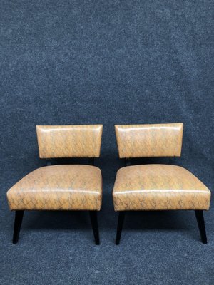 Imitation Snake Leather Lounge Chairs, 1980s, Set of 2-RZY-686580