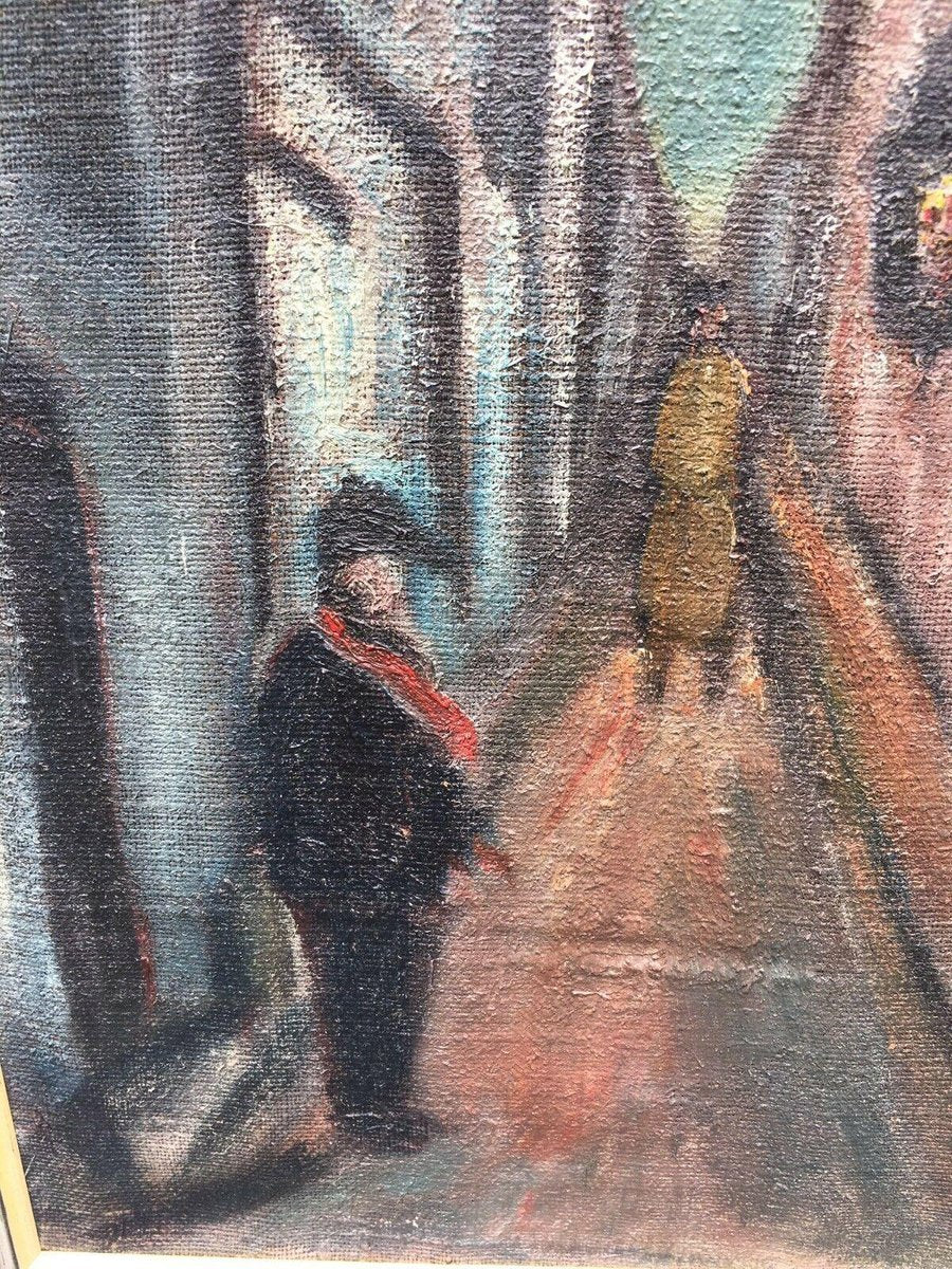 Impressionist Alley, Oil on Canvas