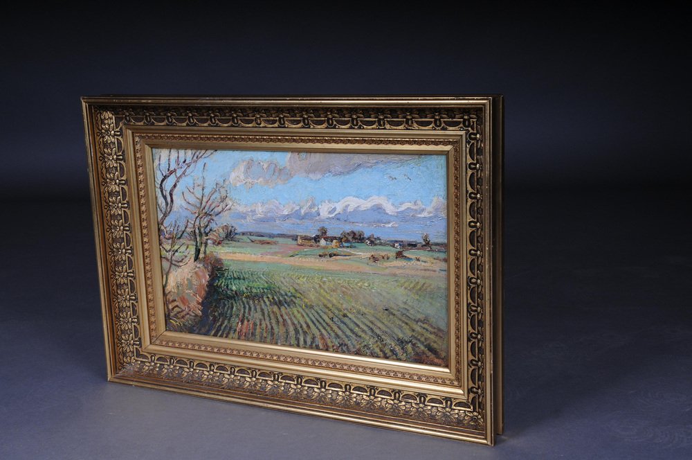 Impressionist Artist, Autumn Landscape, 20th Century, Oil on Canvas, Framed