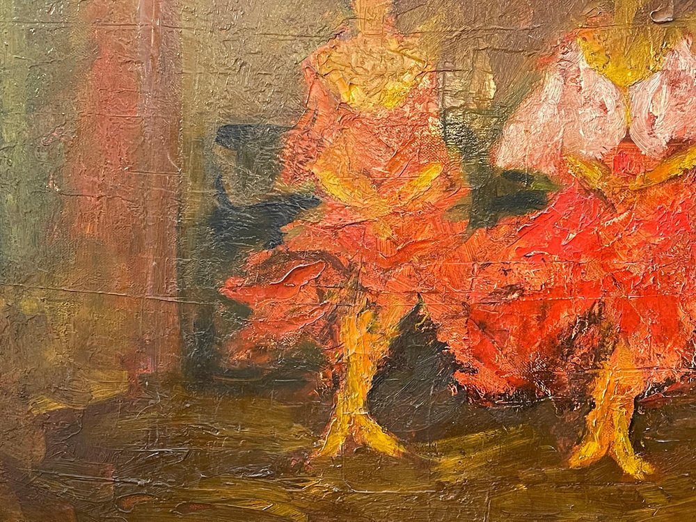 Impressionist Dance Scene, 20th Century, Oil Painting on Canvas