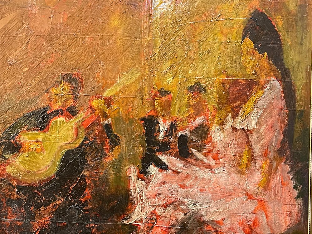 Impressionist Dance Scene, 20th Century, Oil Painting on Canvas