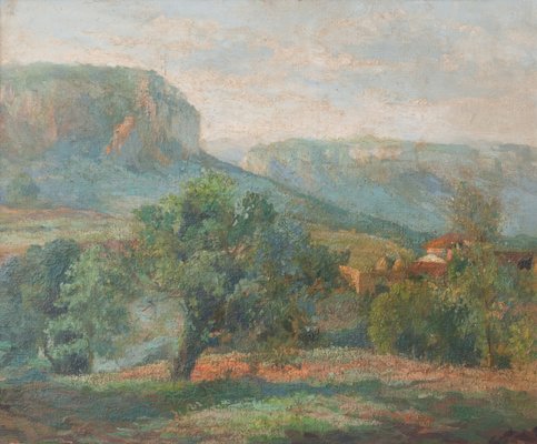 Impressionist Landscape, Catalan Pyrenees, 1890s, Oil on Canvas-AOI-2019924