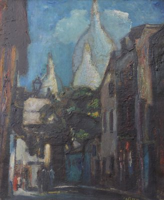 Impressionist Sacre Coeur, Paris, 1950s, Oil on Canvas-AOI-2022735