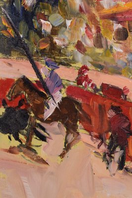 Impressionist Sketches of a Bullfight, 20th-Century, Oil on Board, Set of 2-AOI-1180034