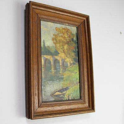 Impressionist Style Landscape, 20th Century, Oil on Canvas, Framed-NE-1794678