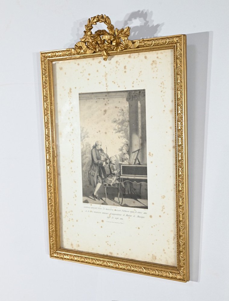 Imprimerie Lemercier, The Mozart Family, Mid-19th Century, Engraving, Framed