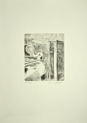 In the Studio - Original Etching by P. Fazzini - 1964 1964-ZCI-758502