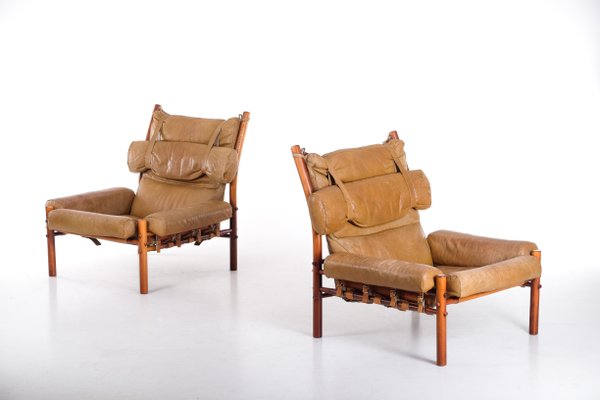 Inca Easy Chairs by Arne Norell, 1970s, Set of 2-QU-1706914