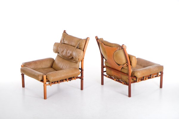 Inca Easy Chairs by Arne Norell, 1970s, Set of 2-QU-1706914