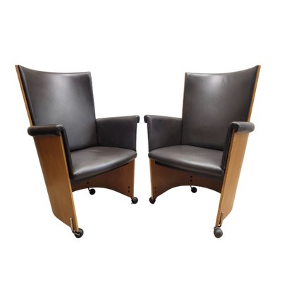 Incontro 5080 Armchairs by Massimo and Lella Vignelli for Bernini, Italy, 1991, Set of 2-NUC-1821794