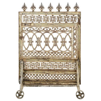 Indian Cast Iron Gate on Casters-NQ-1815783