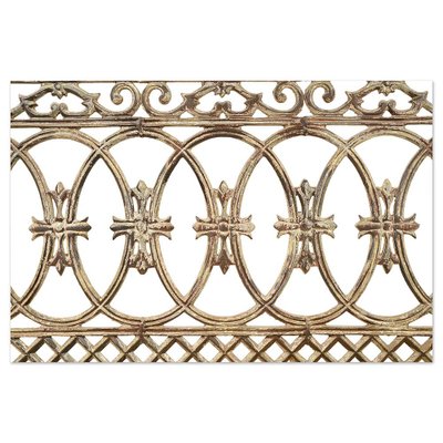 Indian Cast Iron Gate on Casters-NQ-1815783