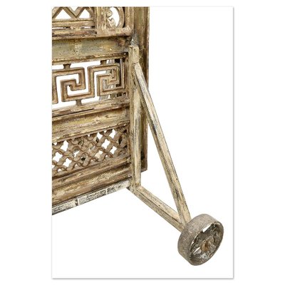 Indian Cast Iron Gate on Casters-NQ-1815783