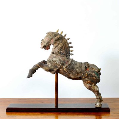 Indian Hindu Wooden Vahanna Horse, 1890s-JNW-1905126