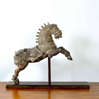 Indian Hindu Wooden Vahanna Horse, 1890s-JNW-1905126