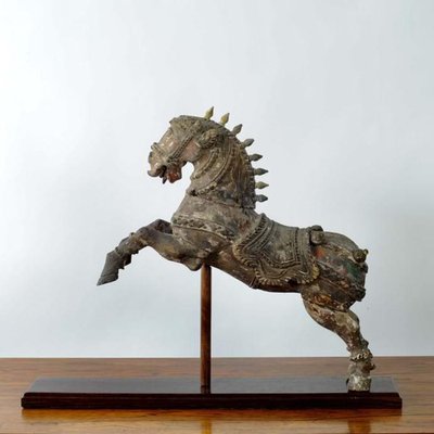 Indian Hindu Wooden Vahanna Horse, 1890s-JNW-1905126