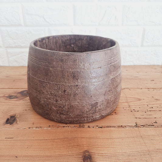 Indian Naga Wooden Bowl Handcrafted in Teak