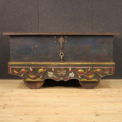 Indian Painted Wood Chest, 1960s-RP-2017451